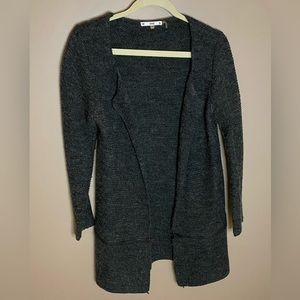 Sioni Cardigan Tweed Open Front -Zipper Decoration -Size Medium LIKE NEW